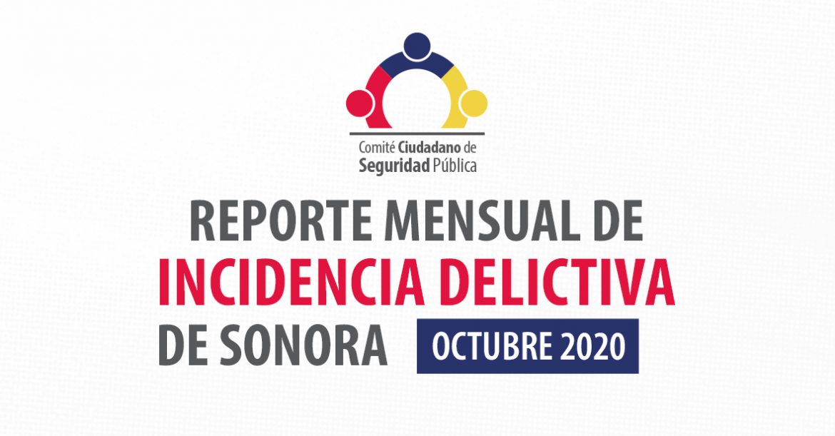 Reporte mensual de incidencia delictiva en Sonora (Octubre 2020)